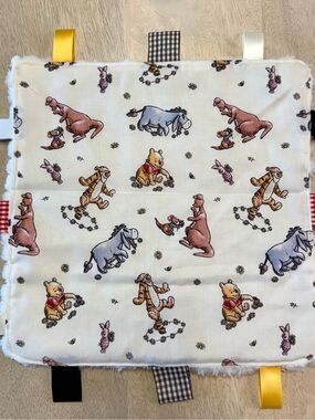 Sensory Winnie the Pooh Taggy Cloth and a Pooh Burp Cloth